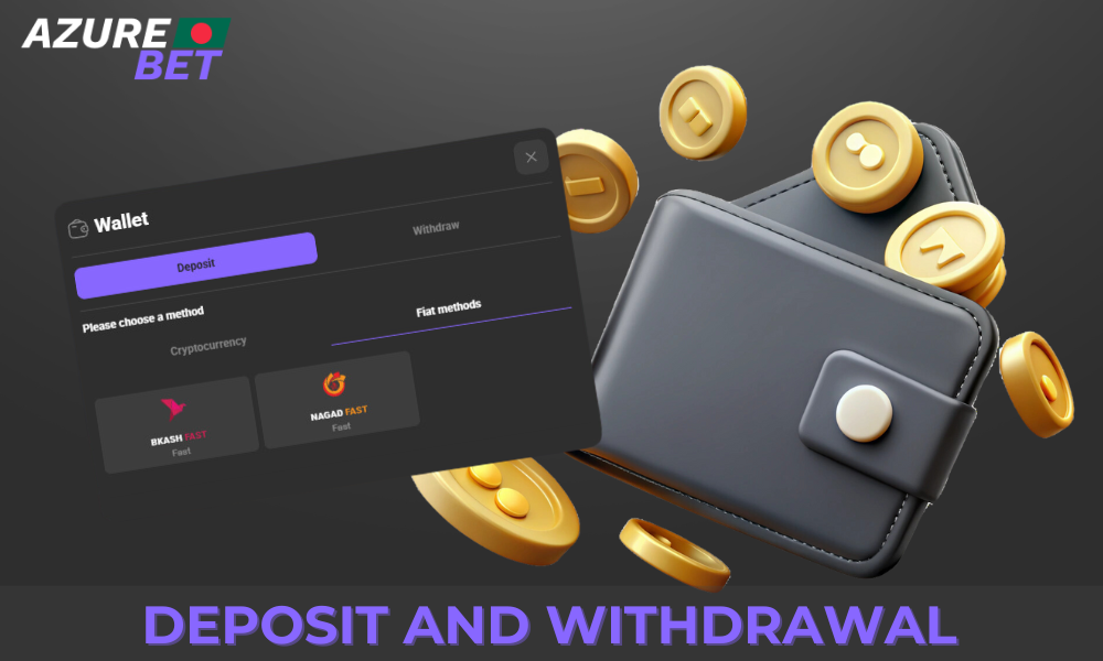 Read more about depositing and withdrawing funds at Azure Bet