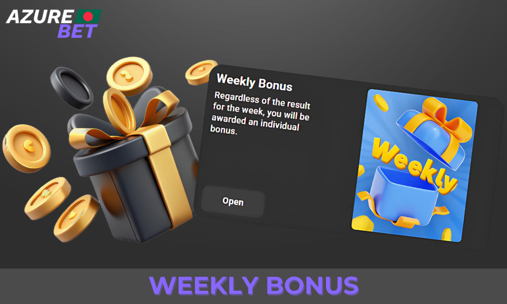 Every week, you can collect a special bonus from Azure