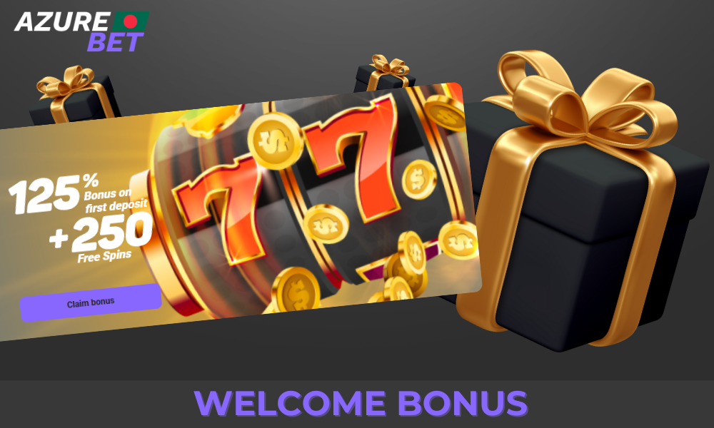 A welcome bonus is available to all Azure Bet users